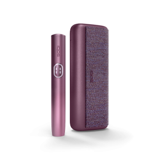 Garnet Red IQOS ILUMA i PRIME device and its charger